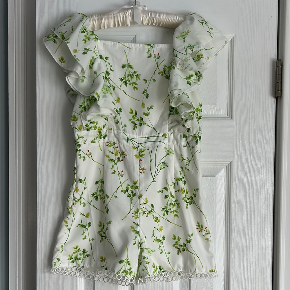 Shein Girls Floral Ruffle Romper